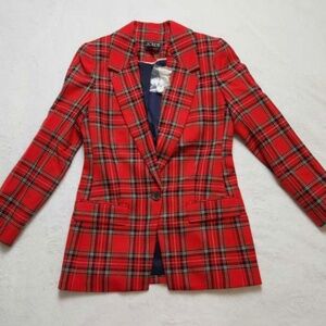 J. Crew Blazer+ Trousers Set Red